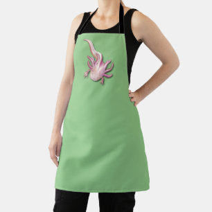 Albino Axolotl "Walking Fish" Art Apron