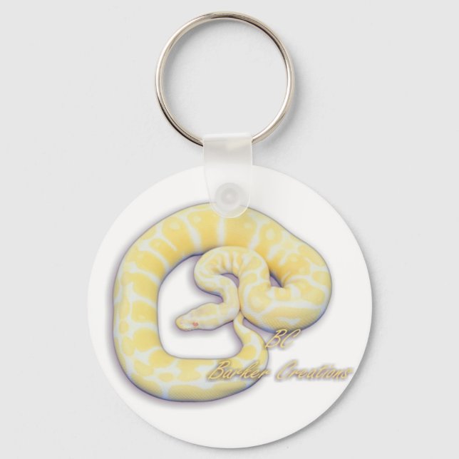 Albino Ball Python Key Ring (Front)