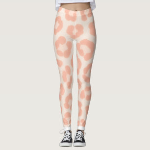Albino Cheetah Print Leggings   Blush & Cream Anim