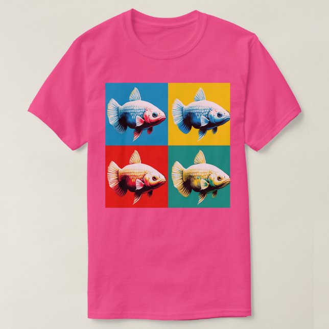 Albino Corydoras Cool Tropical Fish T-Shirt (Design Front)