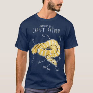 Albino Darwin pet Python Snake Anatomy T-Shirt