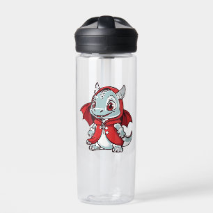 Albino Dragon in Red Water Bottle