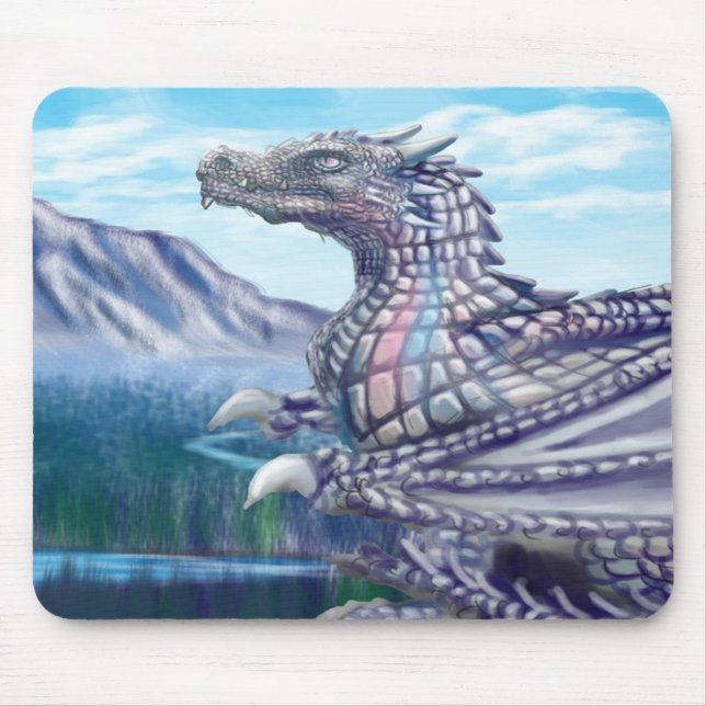 Albino Drake Mouse Mat (Front)