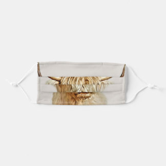 Albino Highland Cow Cloth Face Mask