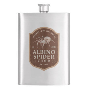 Albino Spider Halloween Party Vintage Hip Flask