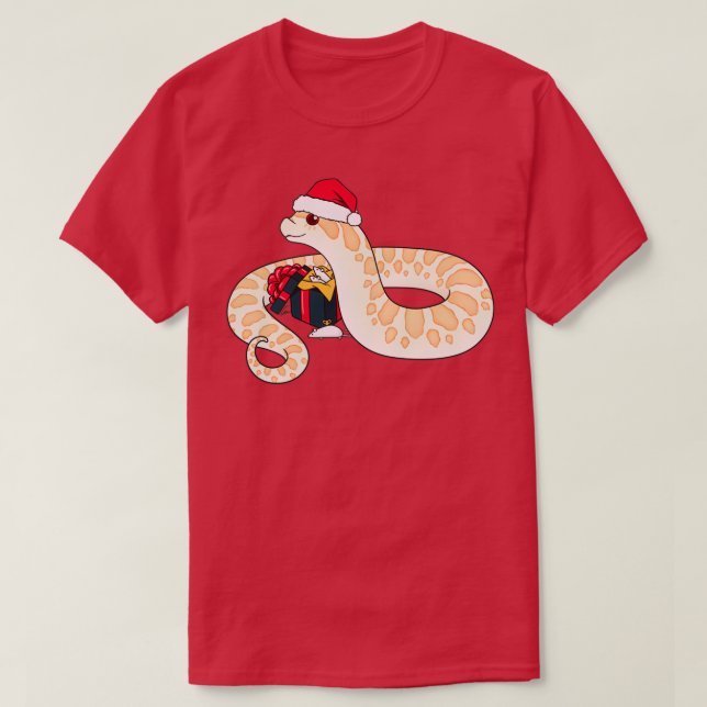 Albino Western Hognose Snake Christmas Edition  T-Shirt (Design Front)