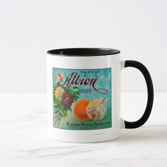Albion Brand Citrus Crate Label Mug (Right)