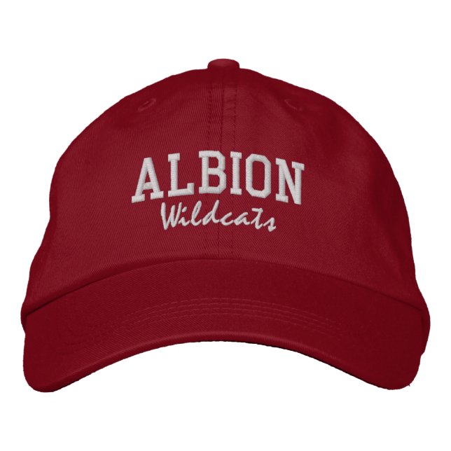 Albion High School Embroidered Baseball Hat (Front)