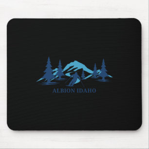 Albion Idaho Ski Resort Skiing Skier Mouse Mat