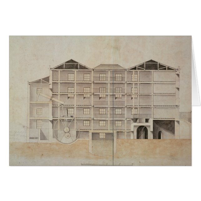 Albion Mill, section from east to west (Front Horizontal)