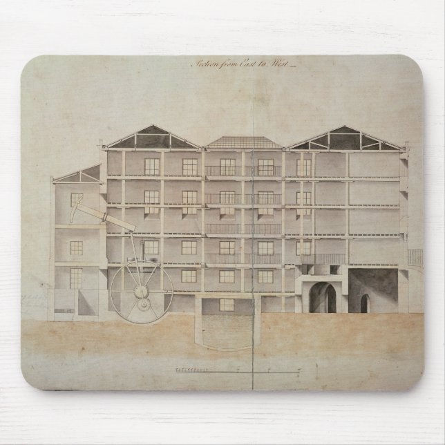 Albion Mill, section from east to west Mouse Mat (Front)