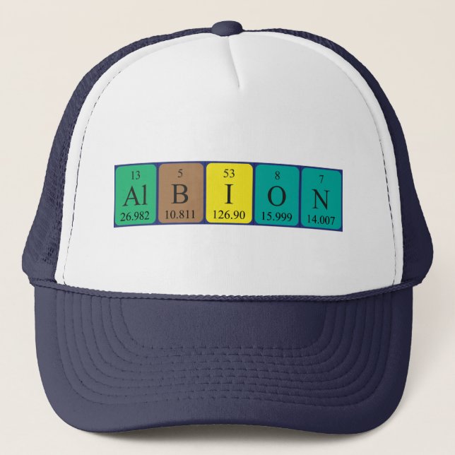Albion periodic table name hat (Front)