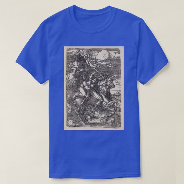 Albrecht Drer Abduction of Proserpine on a Unicorn T-Shirt (Design Front)