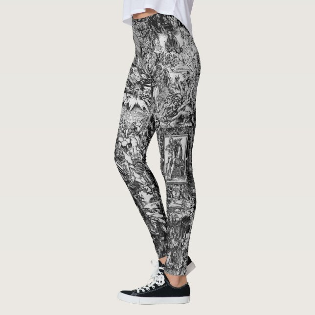 Albrecht Dürer Black and White Leggings (Left)