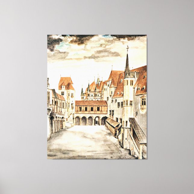 Albrecht Durer, Courtyard of the Former Castle, Canvas Print (Front)