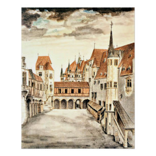 Albrecht Durer, Courtyard of the Former Castle, Poster
