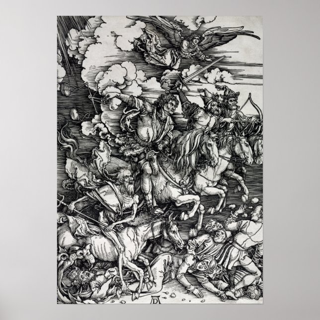 Albrecht Dürer Four Horsemen of the Apocalypse Poster (Front)