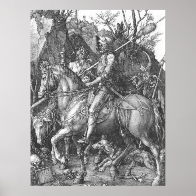 Albrecht Durer Knight Death and the Devil Poster (Front)