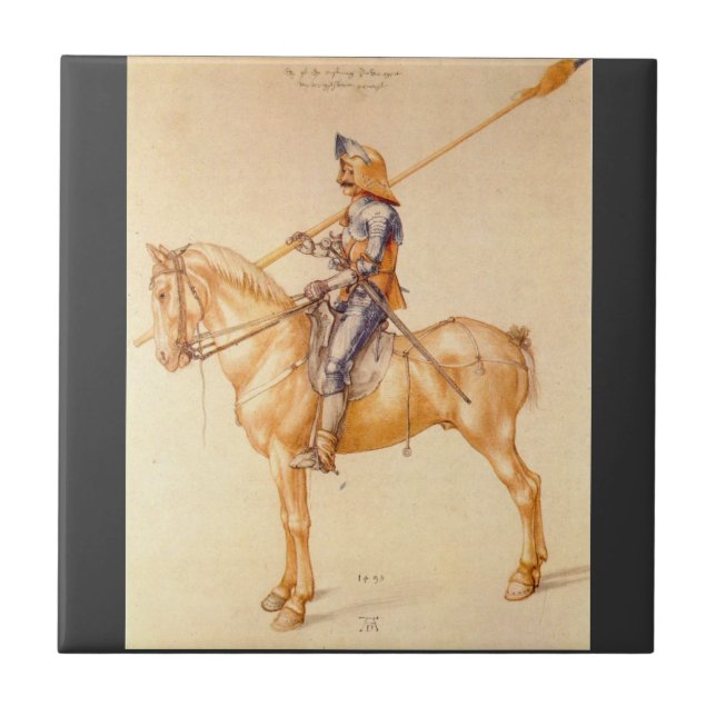 Albrecht Durer - Rider in the armour Tile (Front)