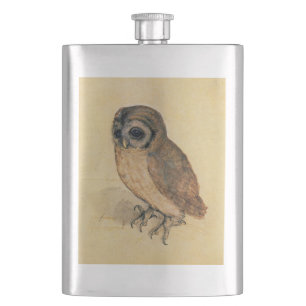 Albrecht Durer The Little Owl Hip Flask