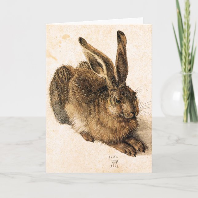 Albrecht Durer Young Hare Greeting Card (Front)