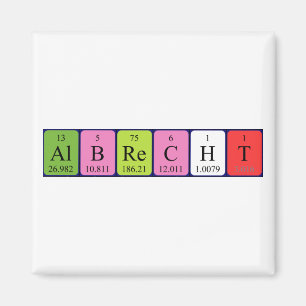 Albrecht periodic table name magnet