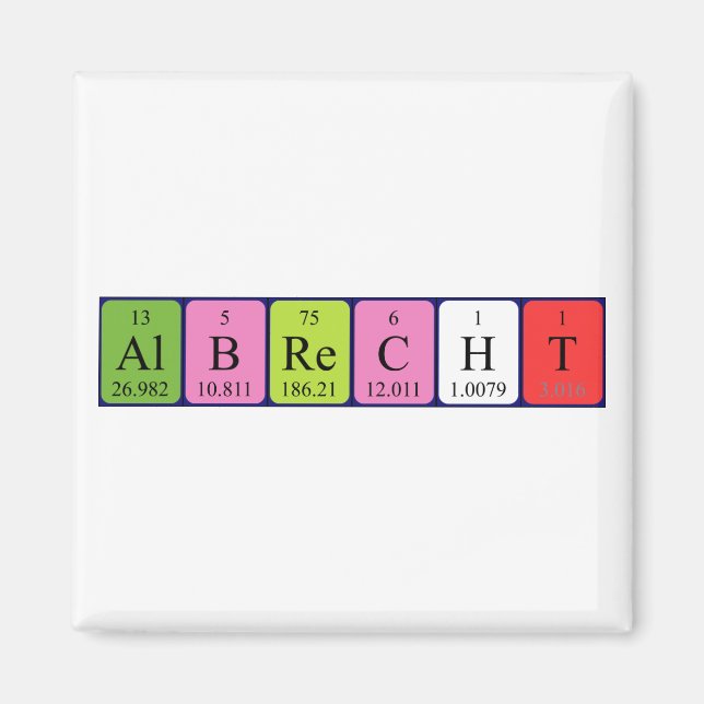 Albrecht periodic table name magnet (Front)