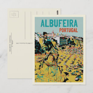 Albufeira Algarve Lagos coast Portugal travel Postcard
