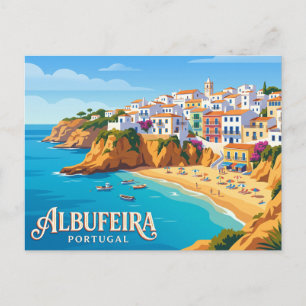 Albufeira Old Town and Praia dos Pescadores Postcard