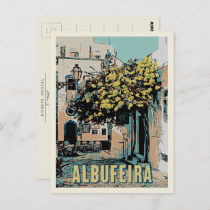 Albufeira Old Town Pictureque View, Algarve Postcard