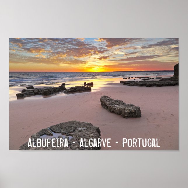 Albufeira - Portugal. Summer vacations in Algarve Poster (Front)