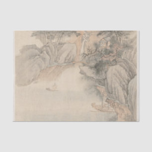 Album of Landscapes Leaf 4 by Wang Gai Tissue Paper