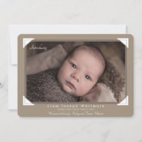 Album Photo Corners Birth Announcement