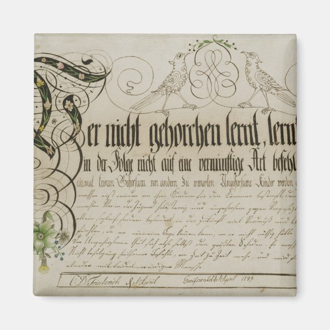 Album sheet, 1789 magnet (Front)