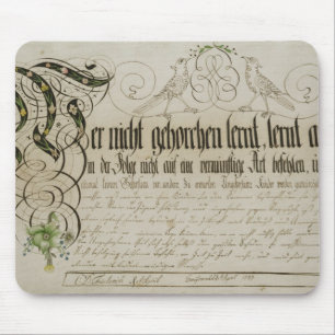 Album sheet, 1789 mouse mat