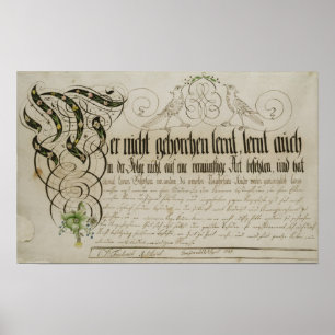 Album sheet, 1789 poster