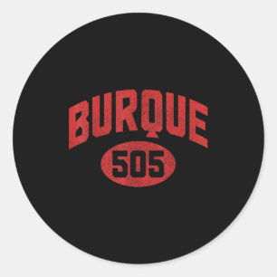 Albuquerque 505 Area Code Proud Funny Vintage New  Classic Round Sticker