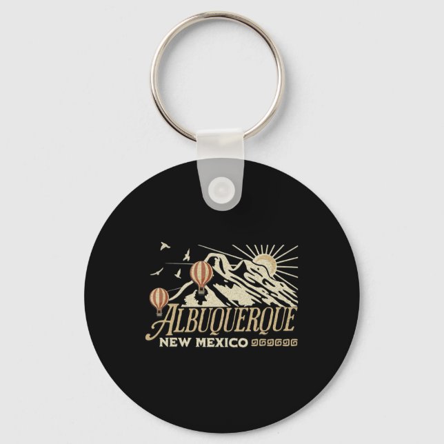 Albuquerque Air Balloon Festival New Mexico Fiesta Key Ring (Front)