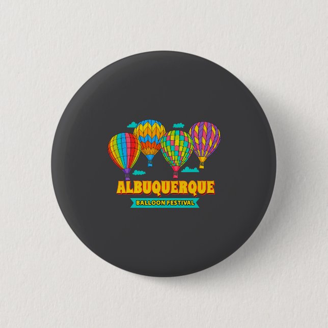 Albuquerque Balloon Festival New Mexico Fiesta  6 Cm Round Badge (Front)