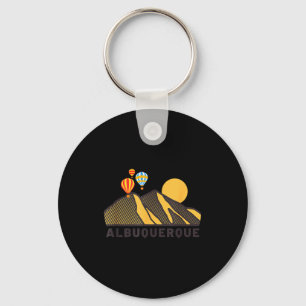 Albuquerque Balloon Festival New Mexico Mountains  Key Ring