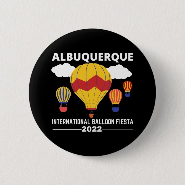 Albuquerque Balloon Fiesta 2022 6 Cm Round Badge (Front)