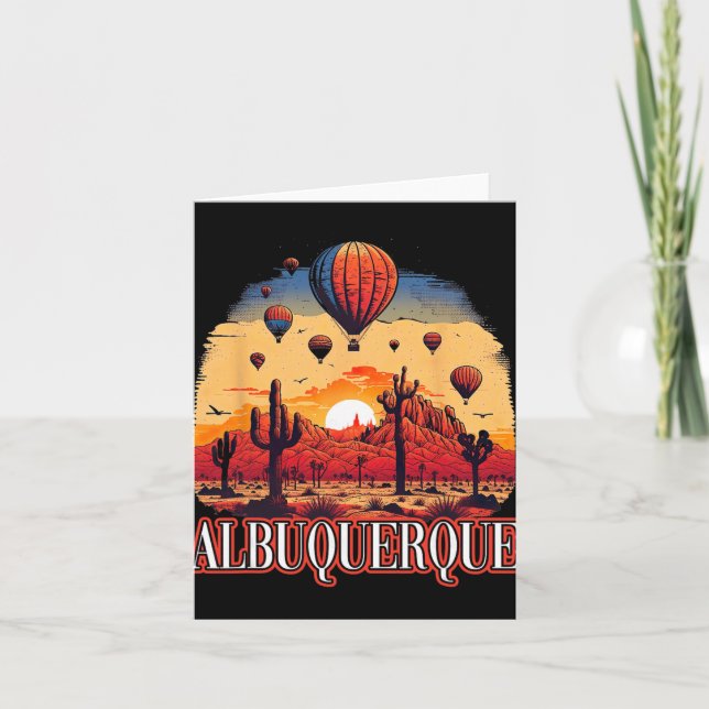 Albuquerque Balloon New Mexico Hot Air Balloon  Card (Front)