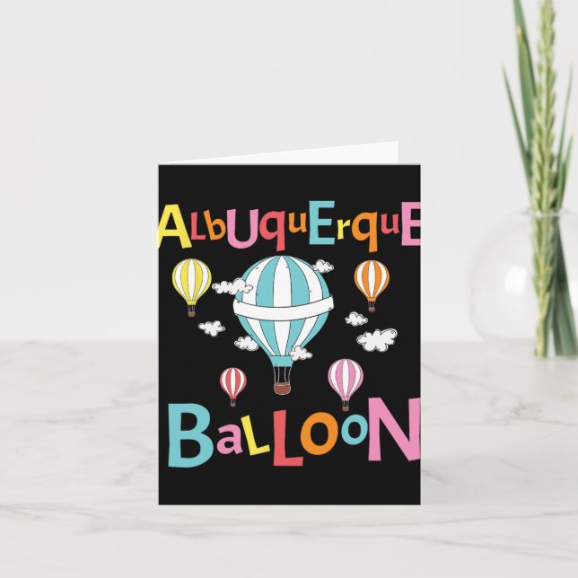 Albuquerque Balloon New Mexico Hot Air Balloon  Card (Front)
