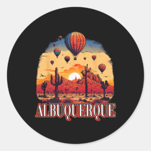 Albuquerque Balloon New Mexico Hot Air Balloon Classic Round Sticker