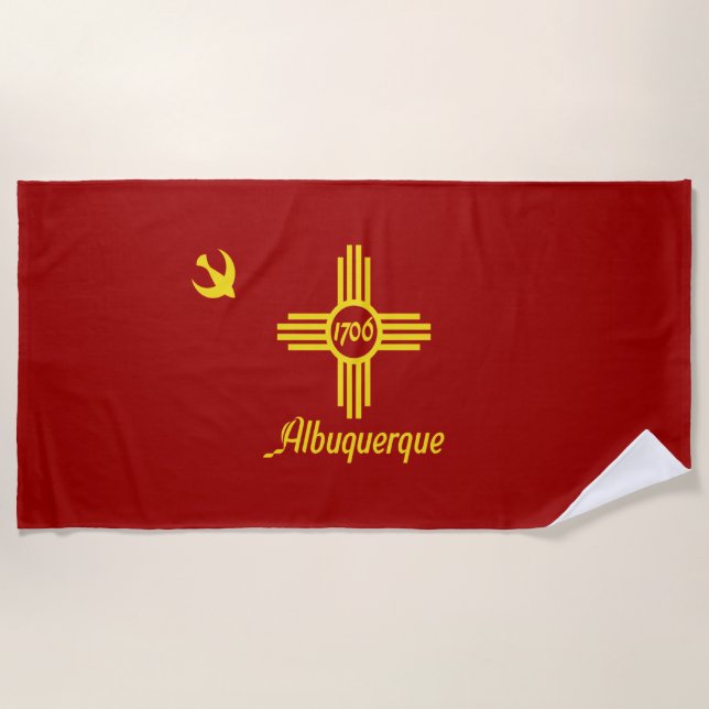 Albuquerque city flag beach towel (Front)
