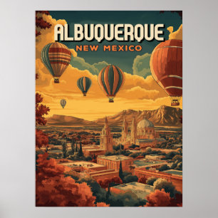 Albuquerque Hot Air Balloon Sunrise  Poster
