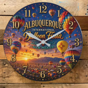 Albuquerque International Balloon Fiesta Festival Large Clock