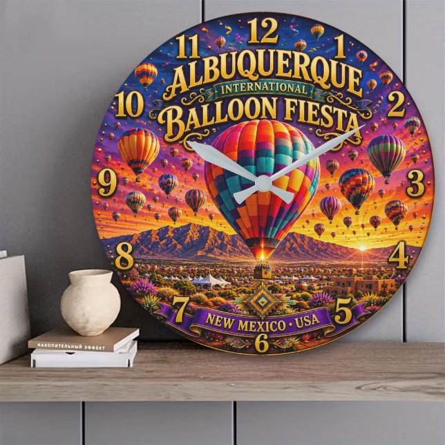 Albuquerque International Balloon  New Mexico Large Clock (Creator Uploaded)