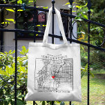 Albuquerque Love Locator | Wedding Welcome Tote Bag<br><div class="desc">A fun tote bag for a wedding or any other occasion taking place in the beautiful city of Albuquerque, New Mexico. This tote features an overhead map of the city centre inside a black-bordered box framer. On the top sits a short welcome greeting and the name of the city. On...</div>
