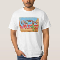 Albuquerque New Mexico Cartoon Desert Retro Travel